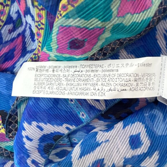 Zara Boho Ikat Beaded Sleeveless Top – Multicolor – Small S - Picture 11 of 13